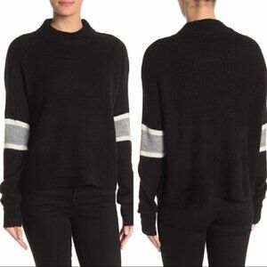 John + Jenn Varsity Stripe Mock Neck Pullover